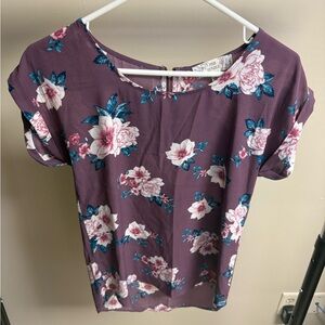 Pink Republic Purple Floral Blouse